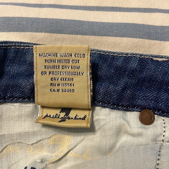 5 for $25 7 For‎ All Mankind "A" Pocket Flare Low Rise Jeans y2k Size 29 - Picture 9 of 14